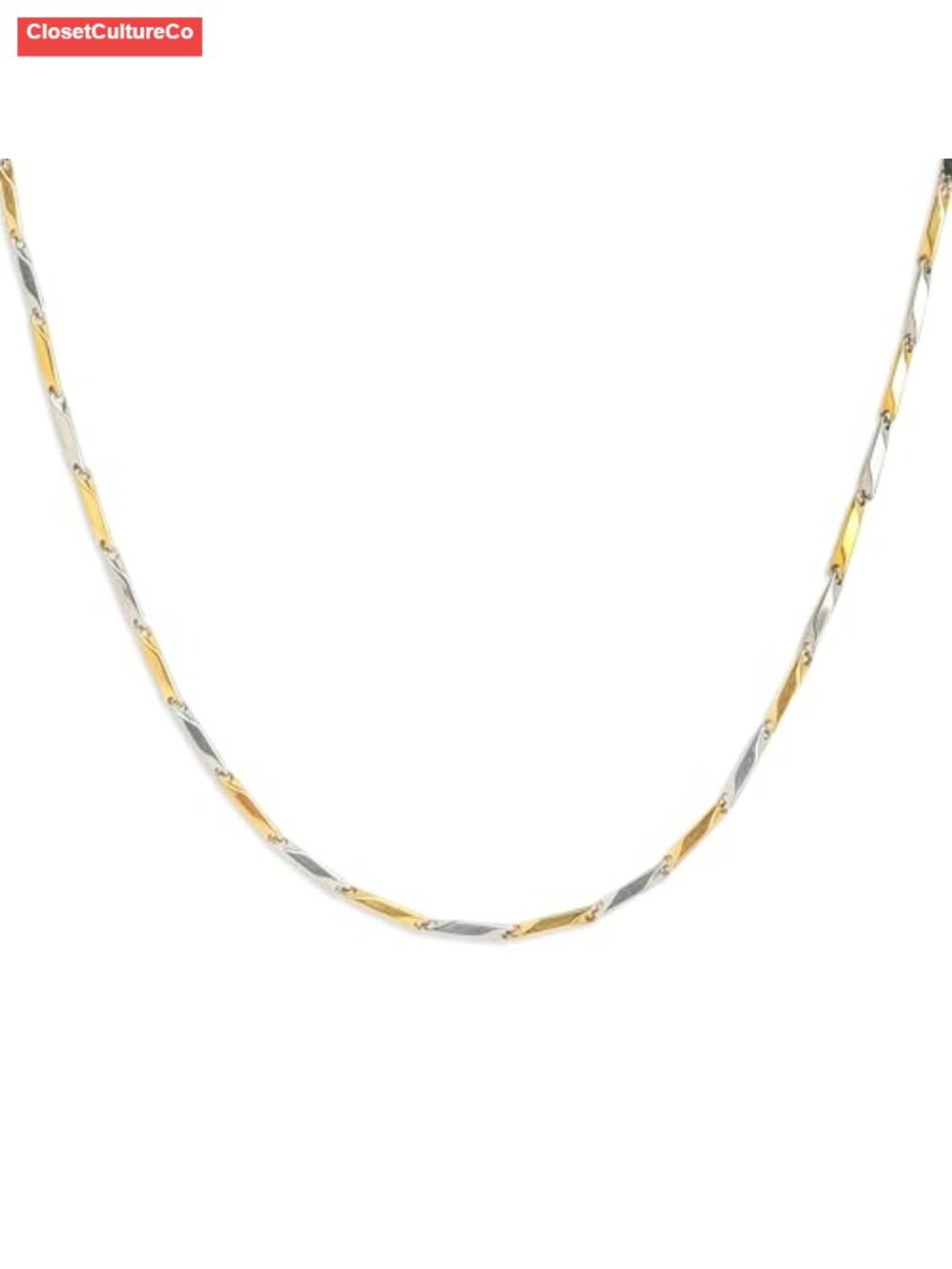 18K Gold Plated Adjustable Link Chain Choker Necklace Women